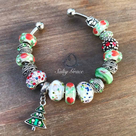 Salty Grace Jewelry - *SOLD* clearance Christmas charm bracelet